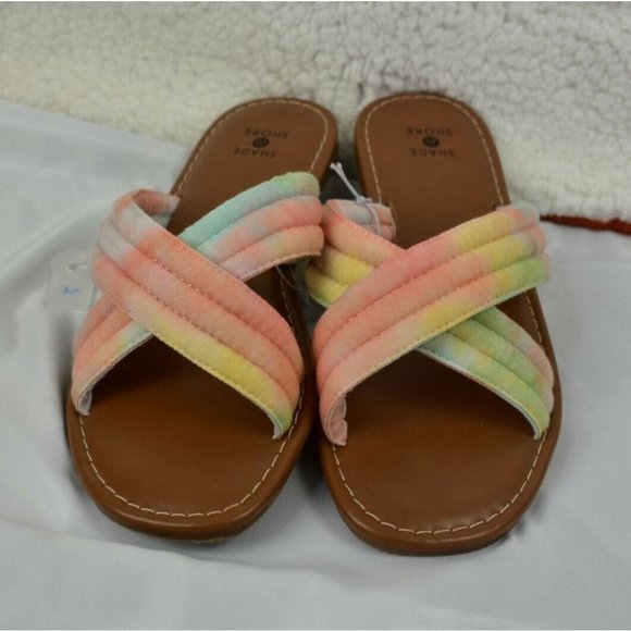 Shade & Shore Perla Crossband Slide Sandals Pink 7 - Picture 4 of 4